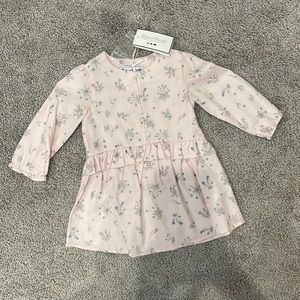 Tartine et Chocolat long sleeve dress in color rose pale, size 1